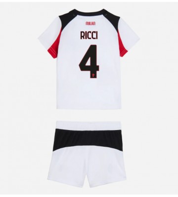 AC Milan Samuele Ricci #4 Udebanetrøje Børn 2025-26 Kortærmet (+ Korte bukser)
